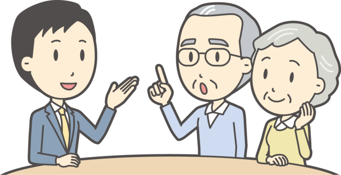 利用者と打ち合わせの様子
